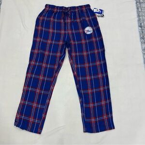 Philadelphia 76ers NBA Men's Flannel Plaid Lounge Pajama Pants Large - New